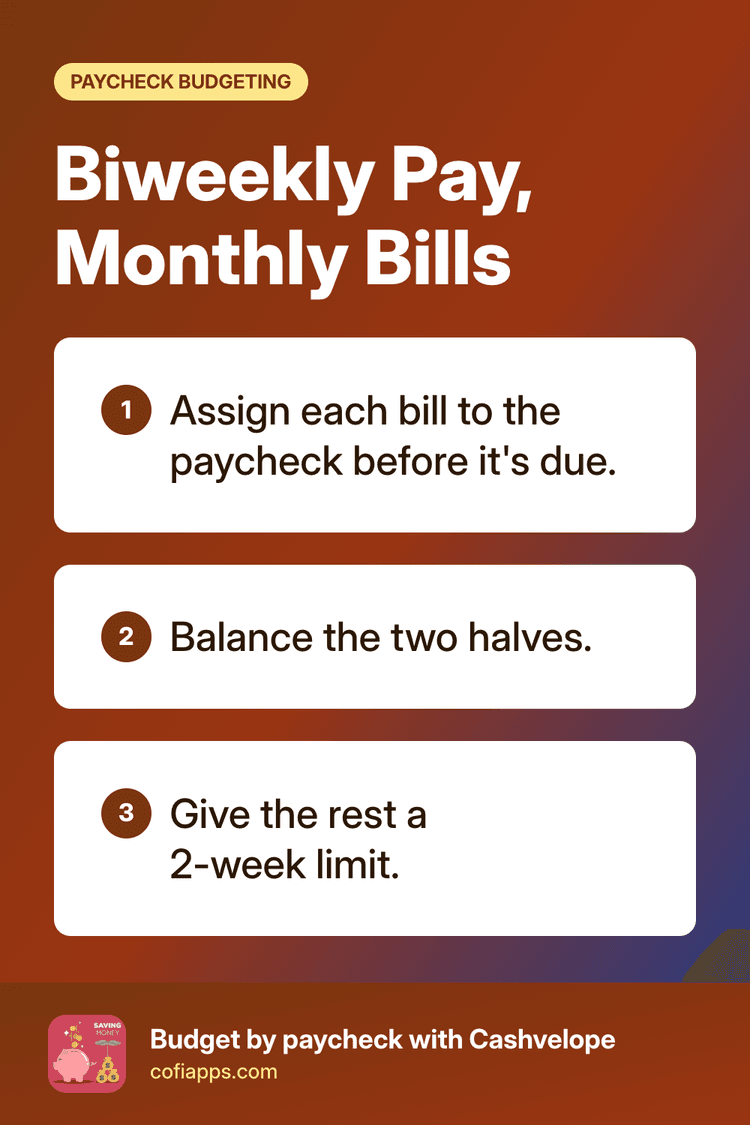 Biweekly pay, monthly bills: the three steps