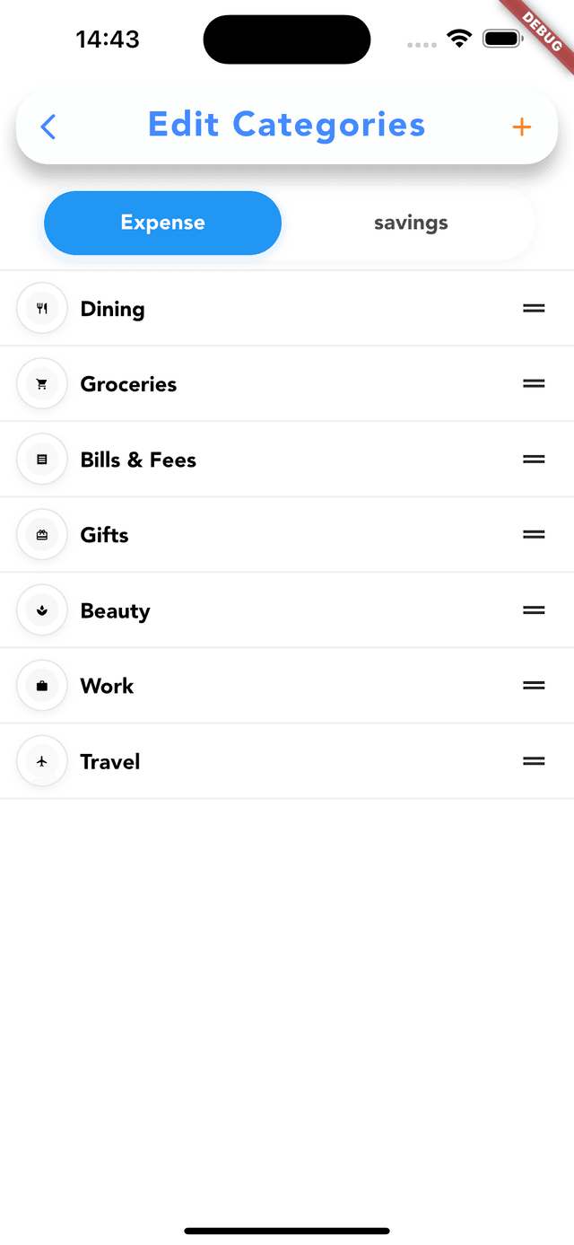 Budget tracking feature