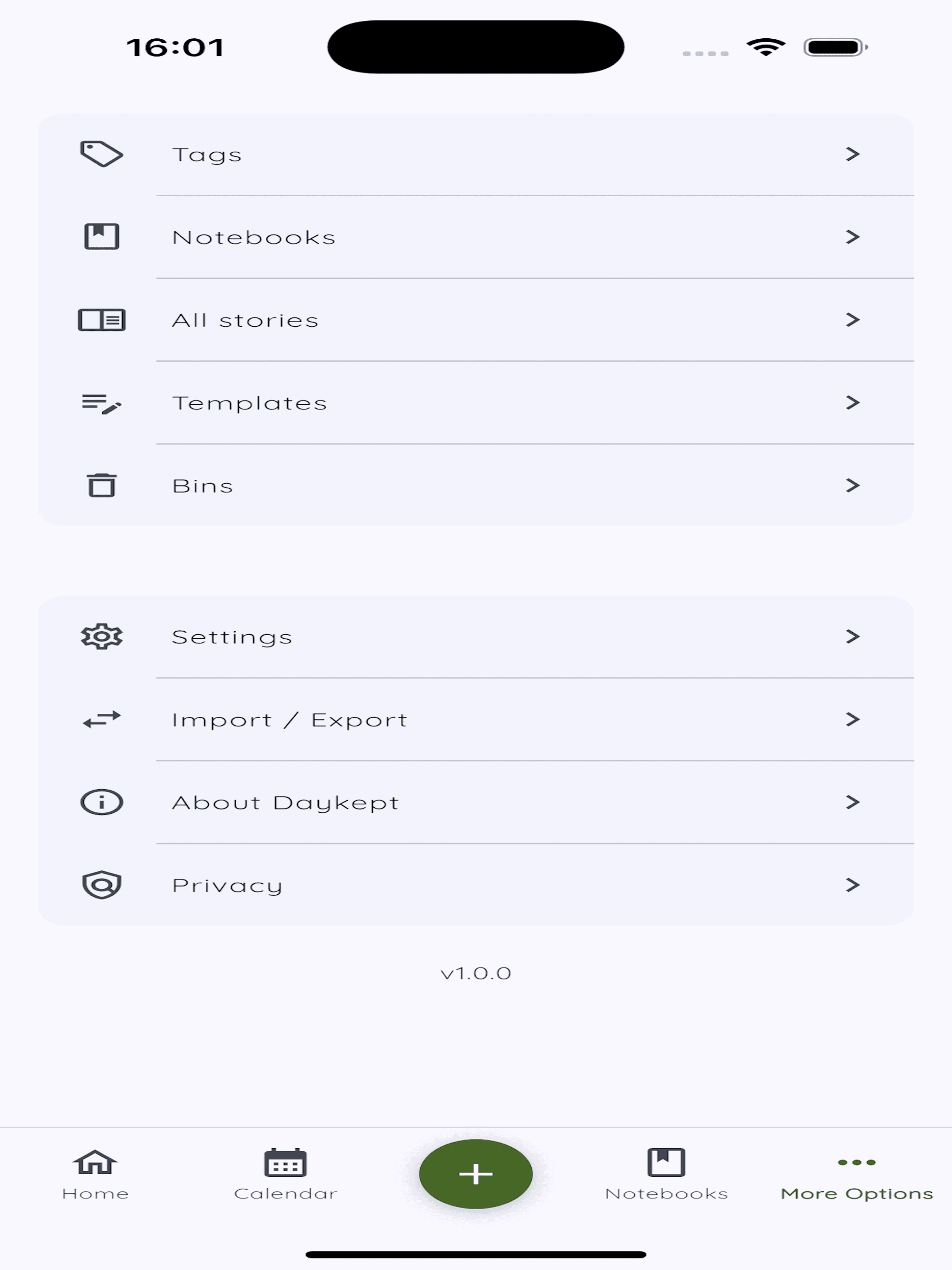 Daykept home dashboard