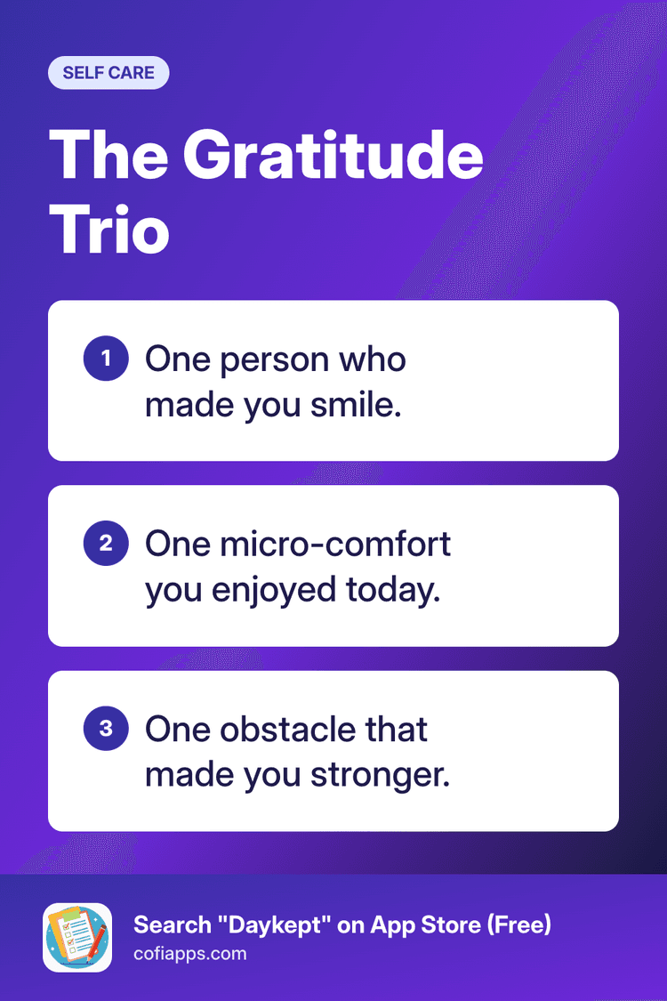 Three gratitude prompts for tonight