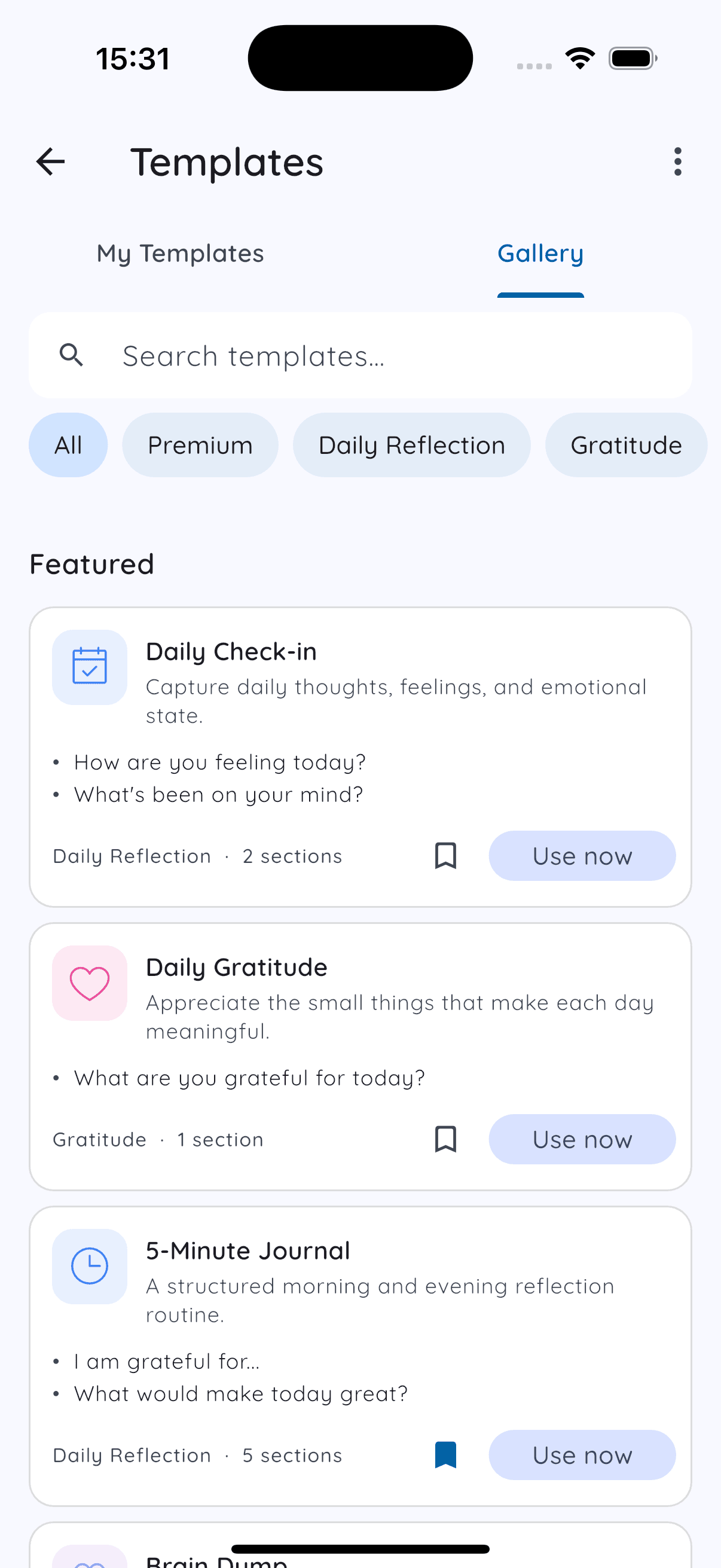 Daykept template gallery