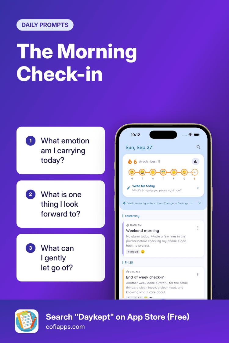 Three morning check-in questions