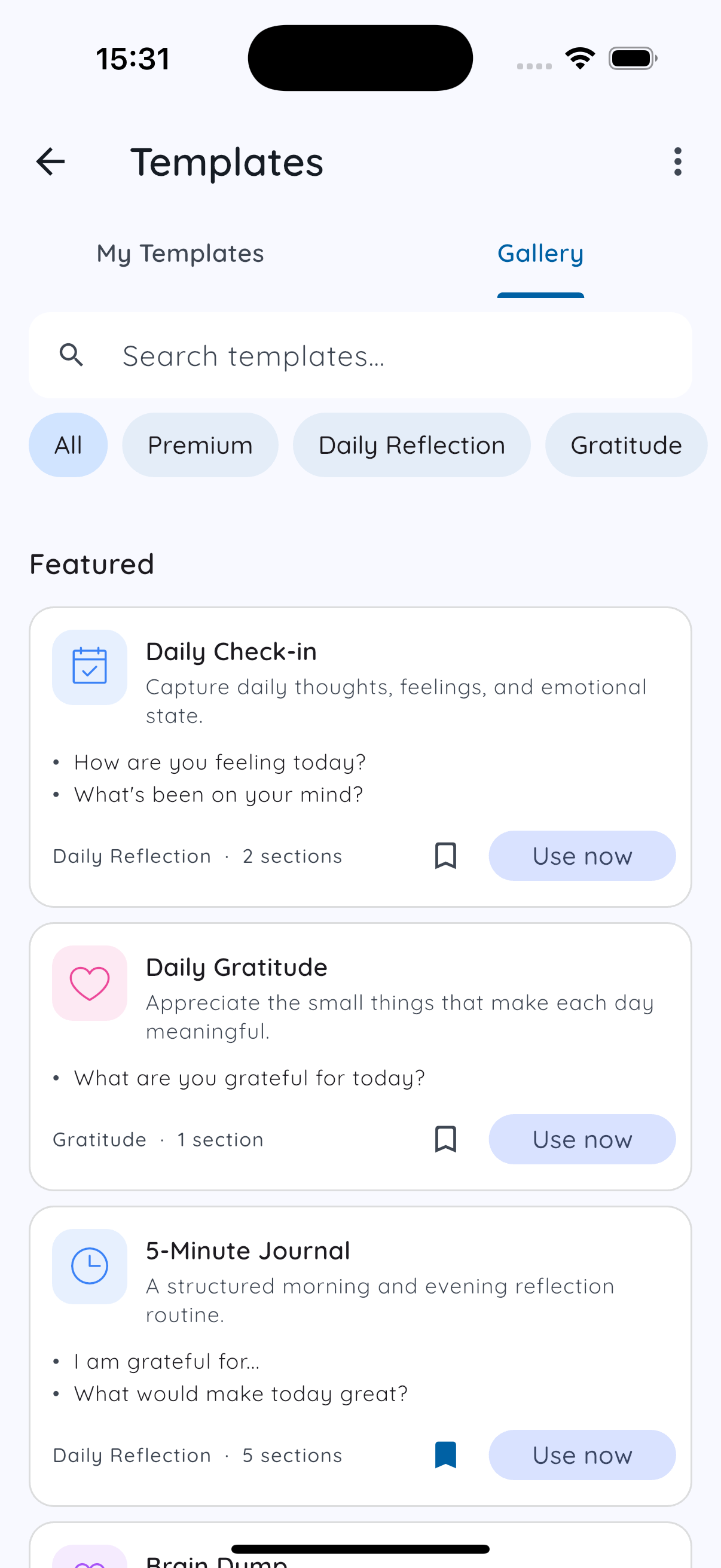 Daykept template gallery
